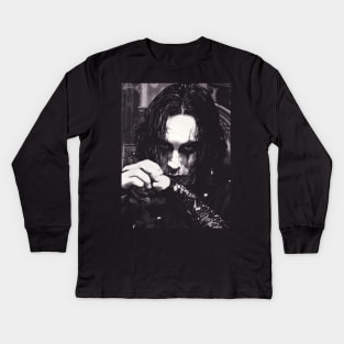 Eric Draven Portrait - The Crow Kids Long Sleeve T-Shirt